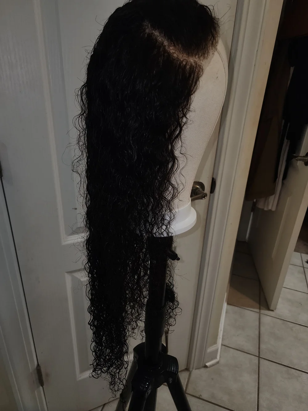 Black Long Curly Lace Front Wig